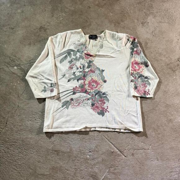 Y2K Japanese Floral Top - Picture 1 of 8